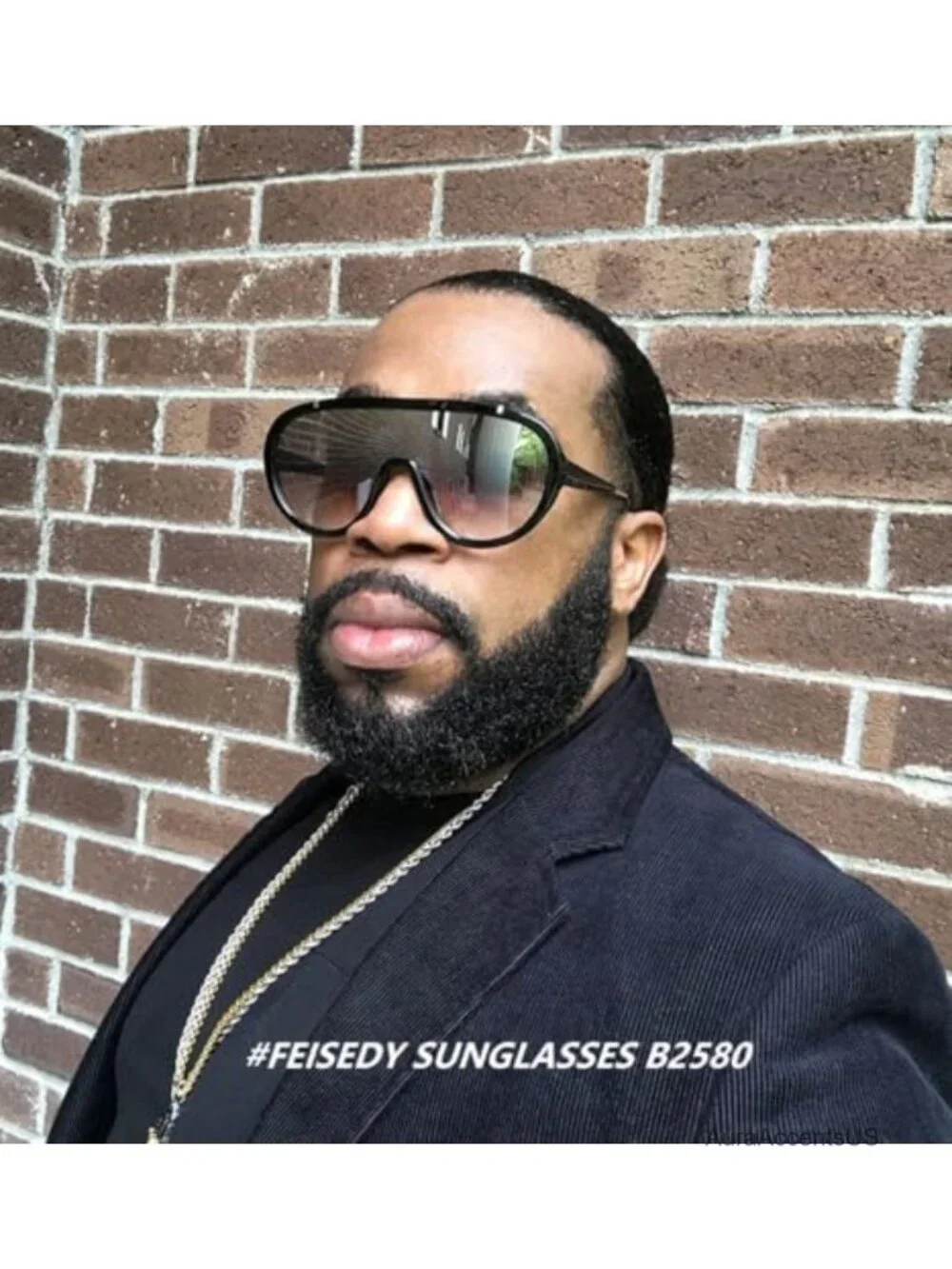 Oversized Retro Round Sunglasses One Piece Frame UV400